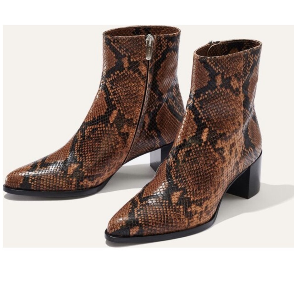 Margaux The Downtown Boot - Espresso Python Embossed